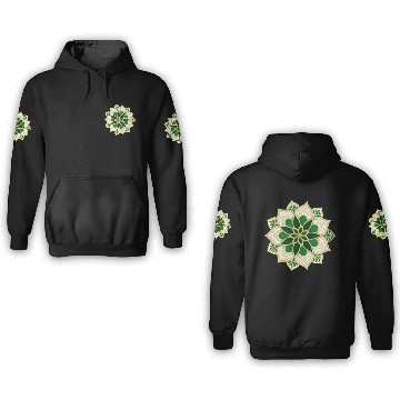 Discover green mandala for islamic holidays 3D Hoodies