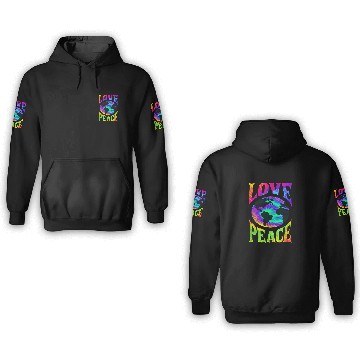 Discover Peace Love earth 60S 70S Tie Dye Hippie ONLY PEACE 3D Hoodies