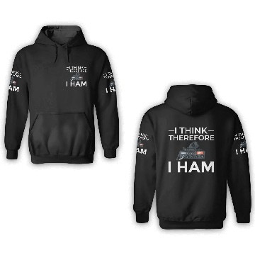 Discover Think Therefore Ham Radio nostalgia 3D Hoodies