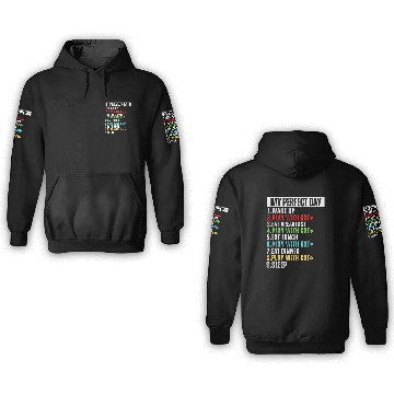 Discover My Perfect Day Cat Mom Cat Dad 3D Hoodies