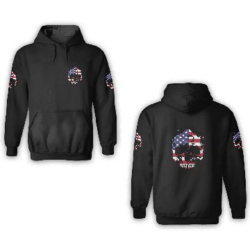 Discover skull head with american flag 3D Hoodies