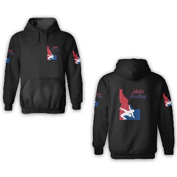 Discover Idaho Wrestling (USA Colors) 3D Hoodies