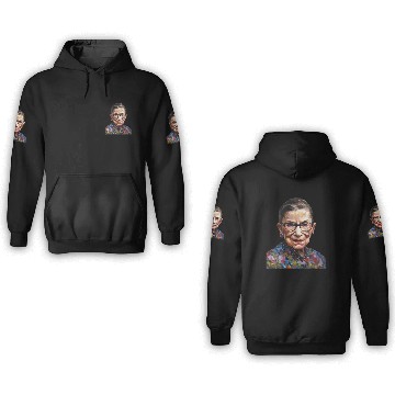 Discover Ruth Bader Ginsburg portrait in a Monet style 3D Hoodies