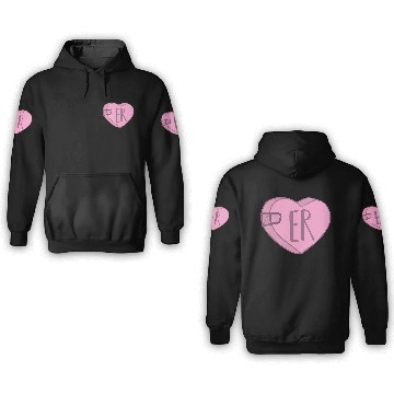 Discover Cute ER Nurse Candy Heart for Valentines Day Scrub 3D Hoodies