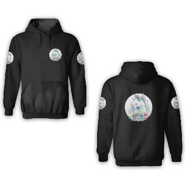 Discover Cute Arctic Fox Flower Crown Animal Lovers 3D Hoodies