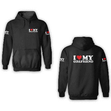 Discover I Love My Girlfriend 3D Hoodies I Heart My Girlfriend