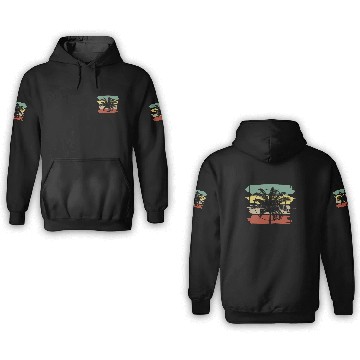 Discover San Jose Costa Rica Palm Tree Retro Artistic 3D Hoodies