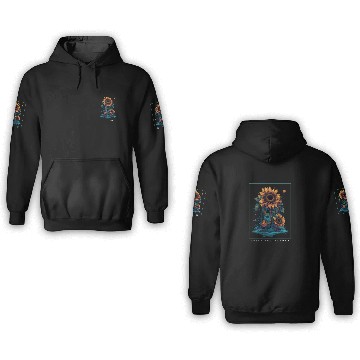 Discover Psychedelic Sunflowers Garden Nature Lover Gift 3D Hoodies