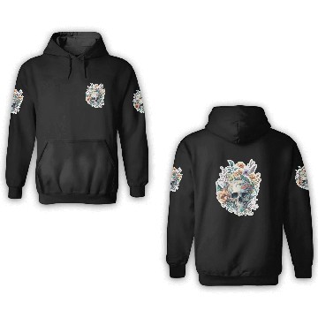 Discover Botanical Skull Design 3D Hoodies