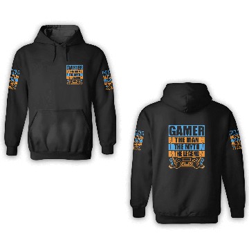 Discover Gamer The Man, The Myth, The Legend 3D Hoodies