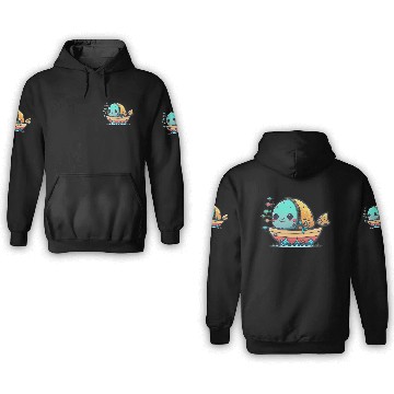 Discover Life on a Colorful Fishing Vessel 3D Hoodies