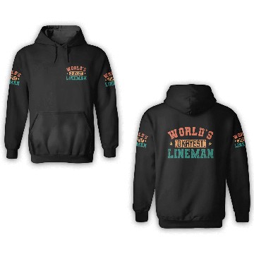 Discover World s Okayest Lineman Vintage Football Lineman 3D Hoodies