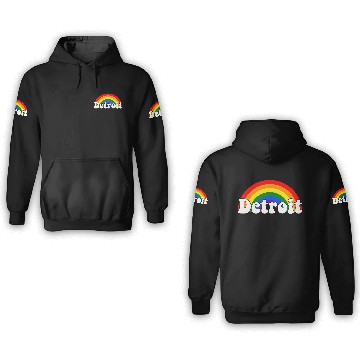 Discover Detroit Pride Rainbow 1 3D Hoodies