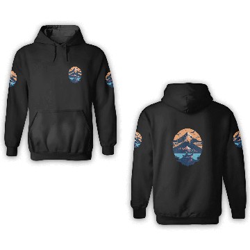 Discover Serene Mount Fuji Sunset Peaceful River Scenery 3D Hoodies