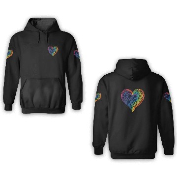 Discover Pride & Joy: Rainbow Heart, Embracing LGBT Love & 3D Hoodies