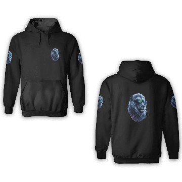 Discover Silver Lion in Space: The Coolest Cat with Shades 3D Hoodies