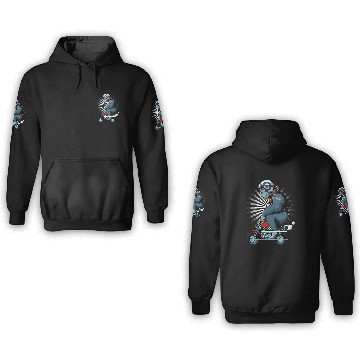 Discover Gorilla Monkey Bike 3D Hoodies