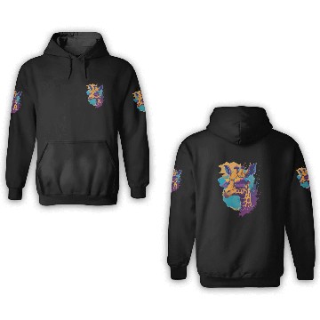 Discover Giraffe Wearing Sunglass 3D Hoodies