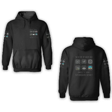 Discover Funny Pilot - Aviation Airline Pilot Instruments 3D Hoodies