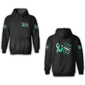 Discover Peace Love Mental Health Awareness Green 3D Hoodies