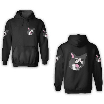 Discover Yamero Crying Screaming Cat Meme Cute Japanese 3D Hoodies