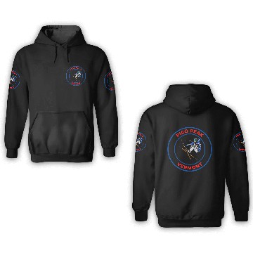 Discover Retro Skiing in Pico Peak Vermont Holiday Souvenir 3D Hoodies