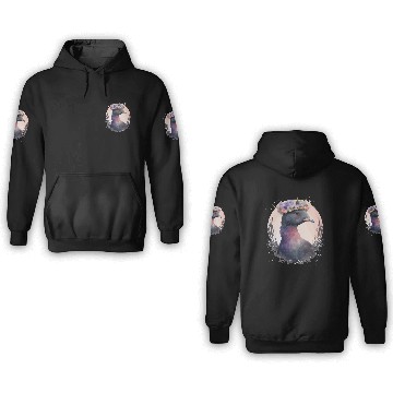 Discover Cute Coot Bird Watching Flower Crown Floral Birdin 3D Hoodies