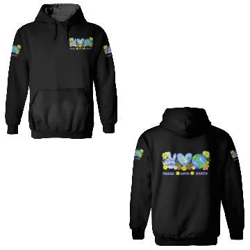 Discover Peace Love Earth Peace Love People Earth Day 3D Hoodies