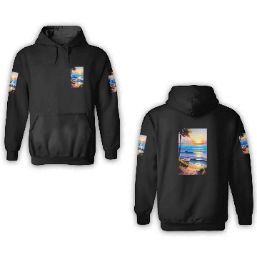 Discover A sunrise with a seaside view-2 3D Hoodies