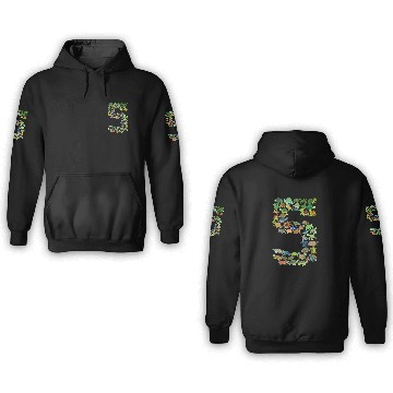 Discover 5th Birthday Sea Turtle Tortoise Theme 5 Year Old 3D Hoodies
