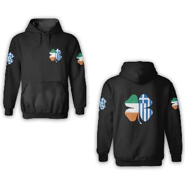Discover Greek Irish Shamrock Greece Ireland St Patrick'S D 3D Hoodies