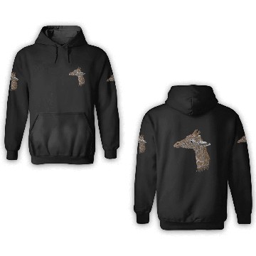 Discover Giraffe African Wildlife Nature Outdoors 3D Hoodies