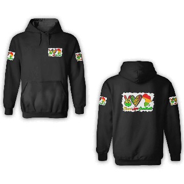 Discover Peace Love Junenth Pride Black Africa American 3D Hoodies