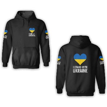 Discover I Stand With Ukraine Stop Putin Stop War Support U 3D Hoodies