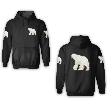 Discover Polar Bear Arctic Animal Realistic 3D Hoodies
