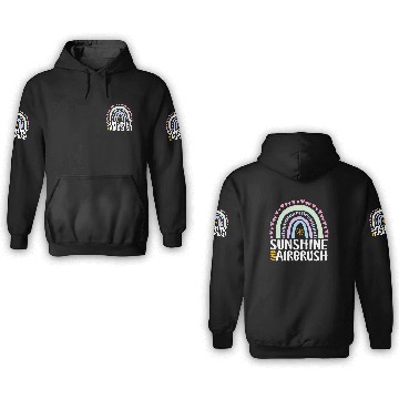 Discover Sunshine and Airbrush Cute Rainbow Graphic 3D Hoodies