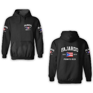 Discover Fajardo Puerto Rico Boricua Flag Athletic Style 3D Hoodies