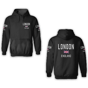 Discover London England England Flag 3D Hoodies