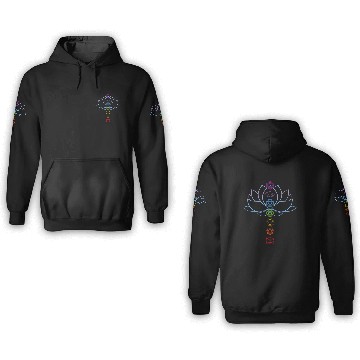 Discover ritual Zen Lotus Chakras Aligned Yoga 3D Hoodies