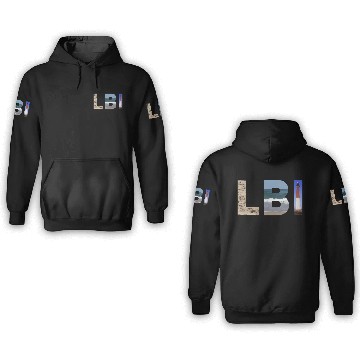 Discover Lbi Long Beach Island Nj Photo Beach Ocean 3D Hoodies