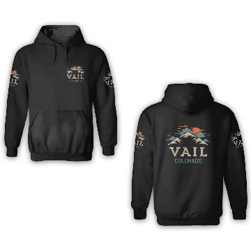 Discover Vail Colorado Mountain 3D Hoodies