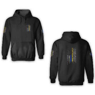 Discover Gold Blue Line 911 Police Dispatcher First 3D Hoodies