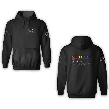 Discover Guncle In Rainbow Flag Colors For Gay Uncle 3D Hoodies