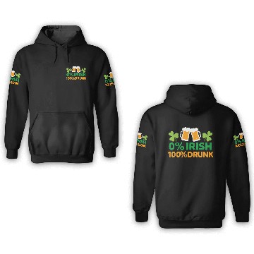 Discover 0 Irish 100 Drunk Saint Patrick'S Day Beer 3D Hoodies