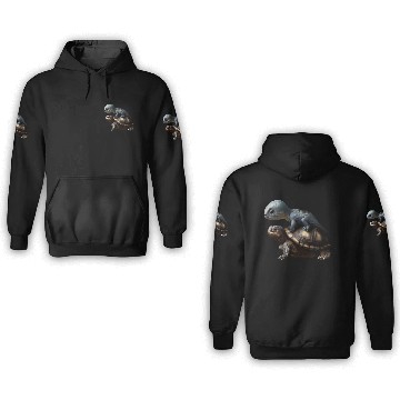 Discover dinosaur on turtle 3D Hoodies