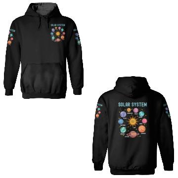Discover Solar System Planets Science 3D Hoodies