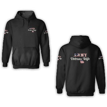 Discover US Army Veteran Wife 3D Hoodies