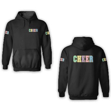 Discover Pastel Varsity Letters Font Cheer 3D Hoodies
