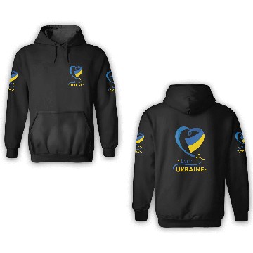 Discover Lviv Ukraine National Flag Heart Emblem Crest 3D Hoodies