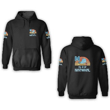Discover N Is For Narwhal 3D Hoodies